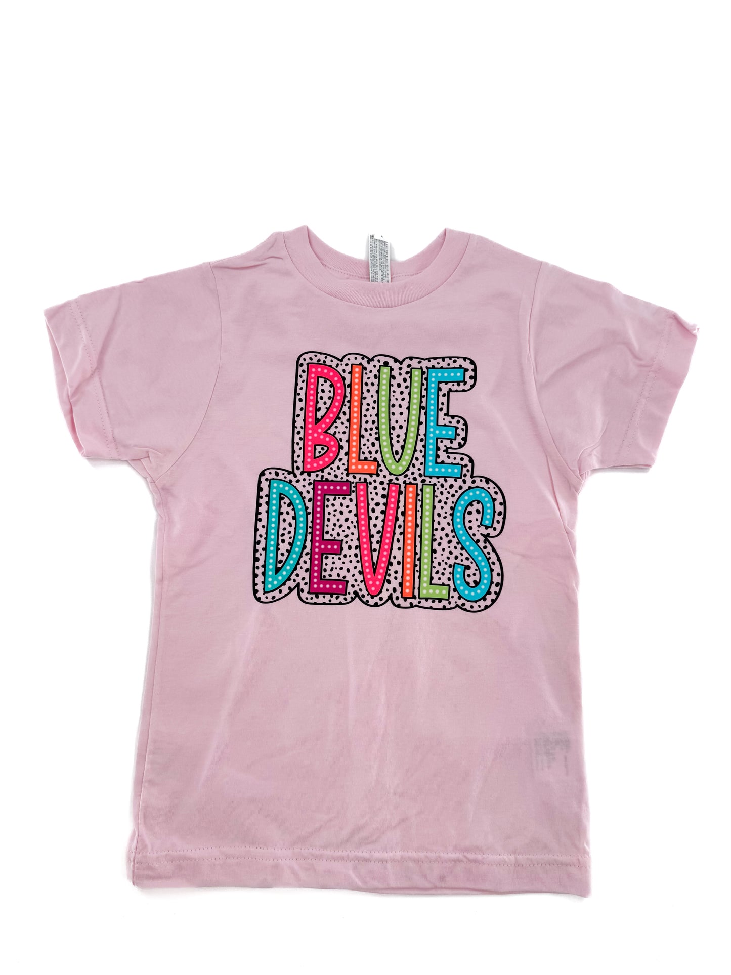 Kids - Blue Devils Neon Polka Dot Tee