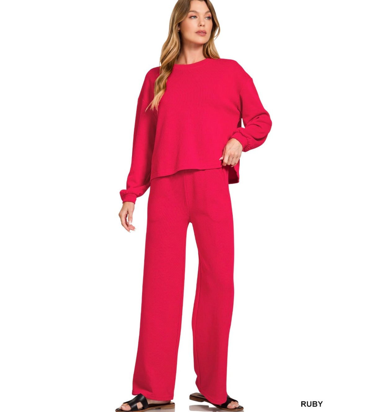 French Rib Pullover & Pants Set