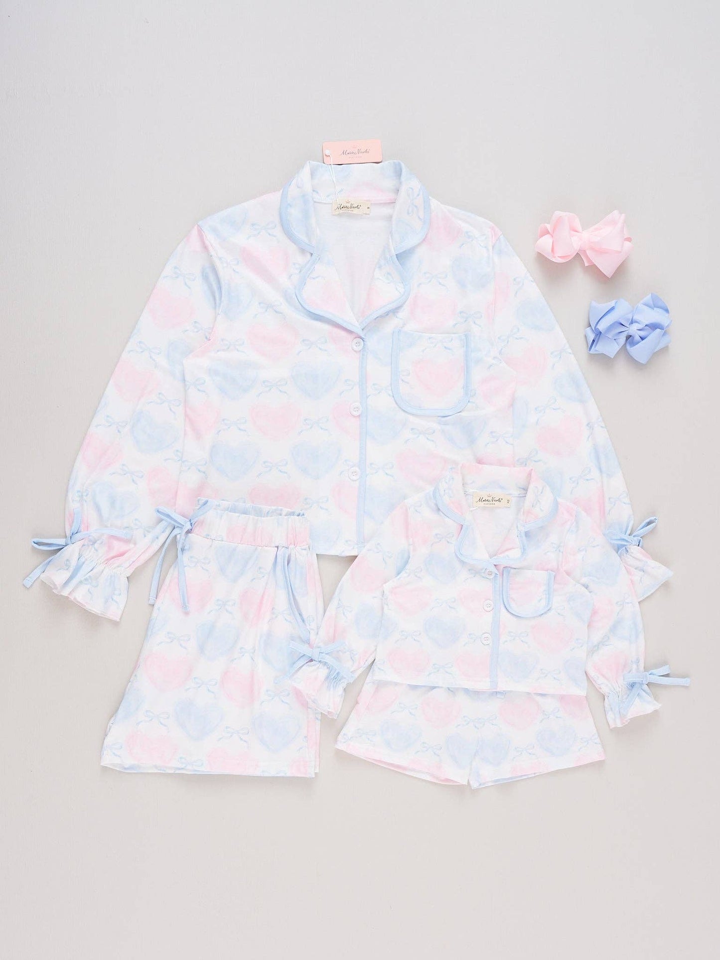 Mom & Me Dreamy Hearts Cropped Pajamas