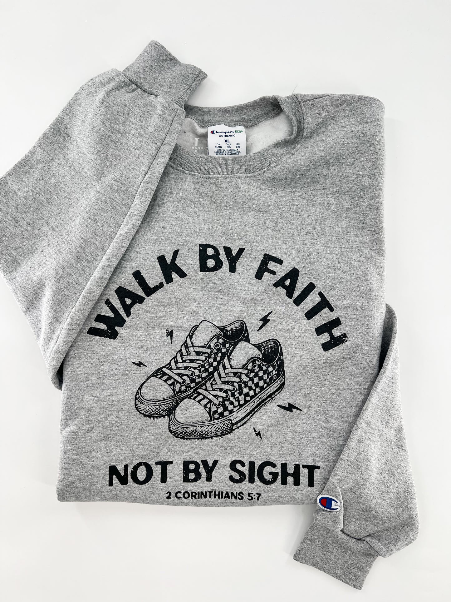 Walk by Faith  - Black Sneaker Design