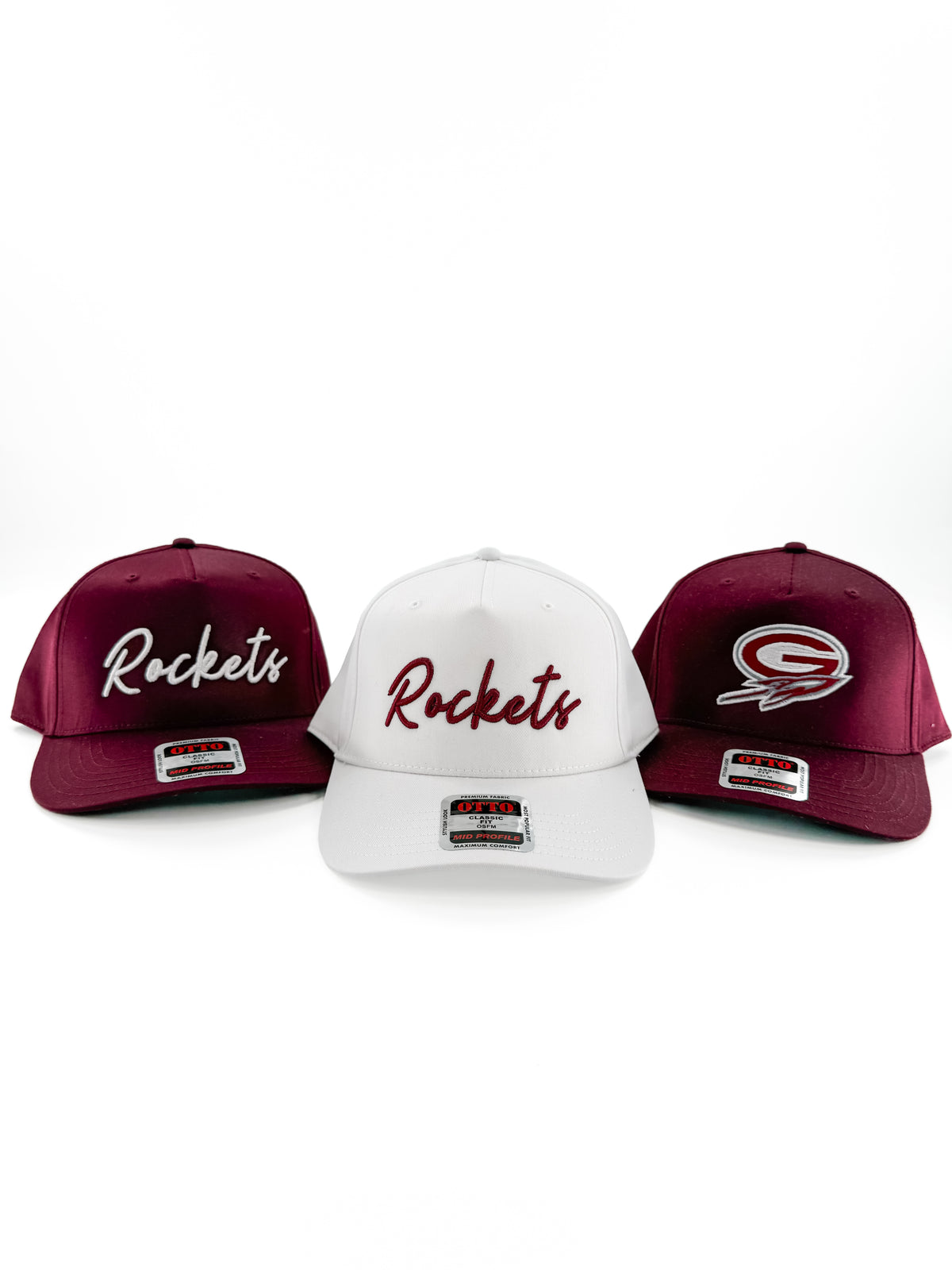 Rockets Script 3-D Embroidered Hat