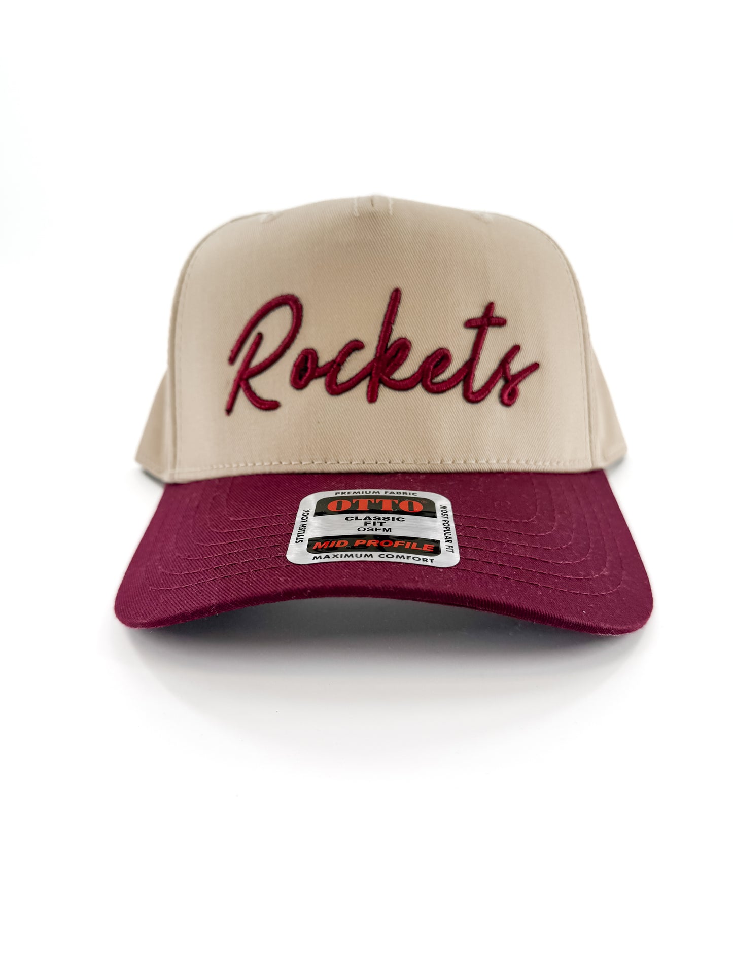 Rockets Script 3-D Embroidered Hat