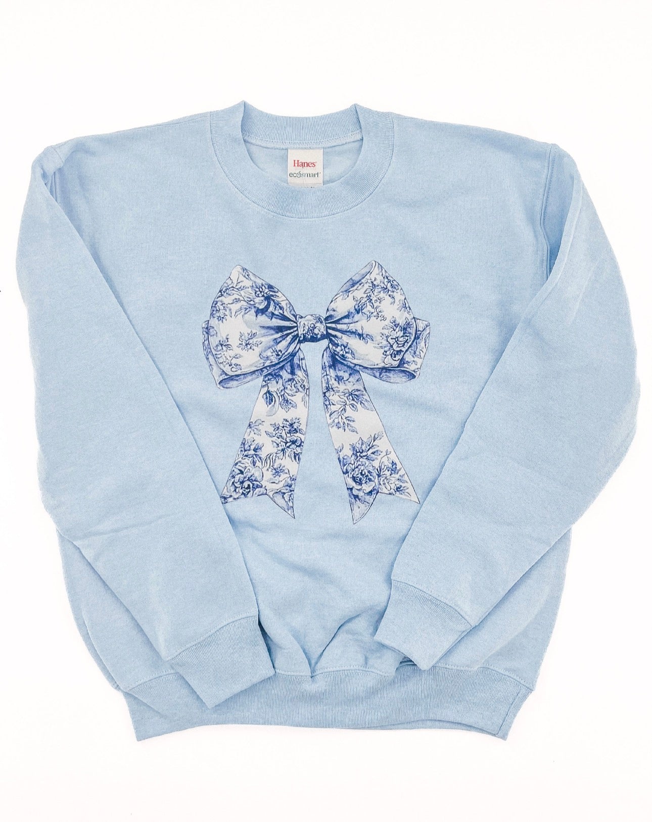 Blue Chinoiserie Bow Sweatshirt