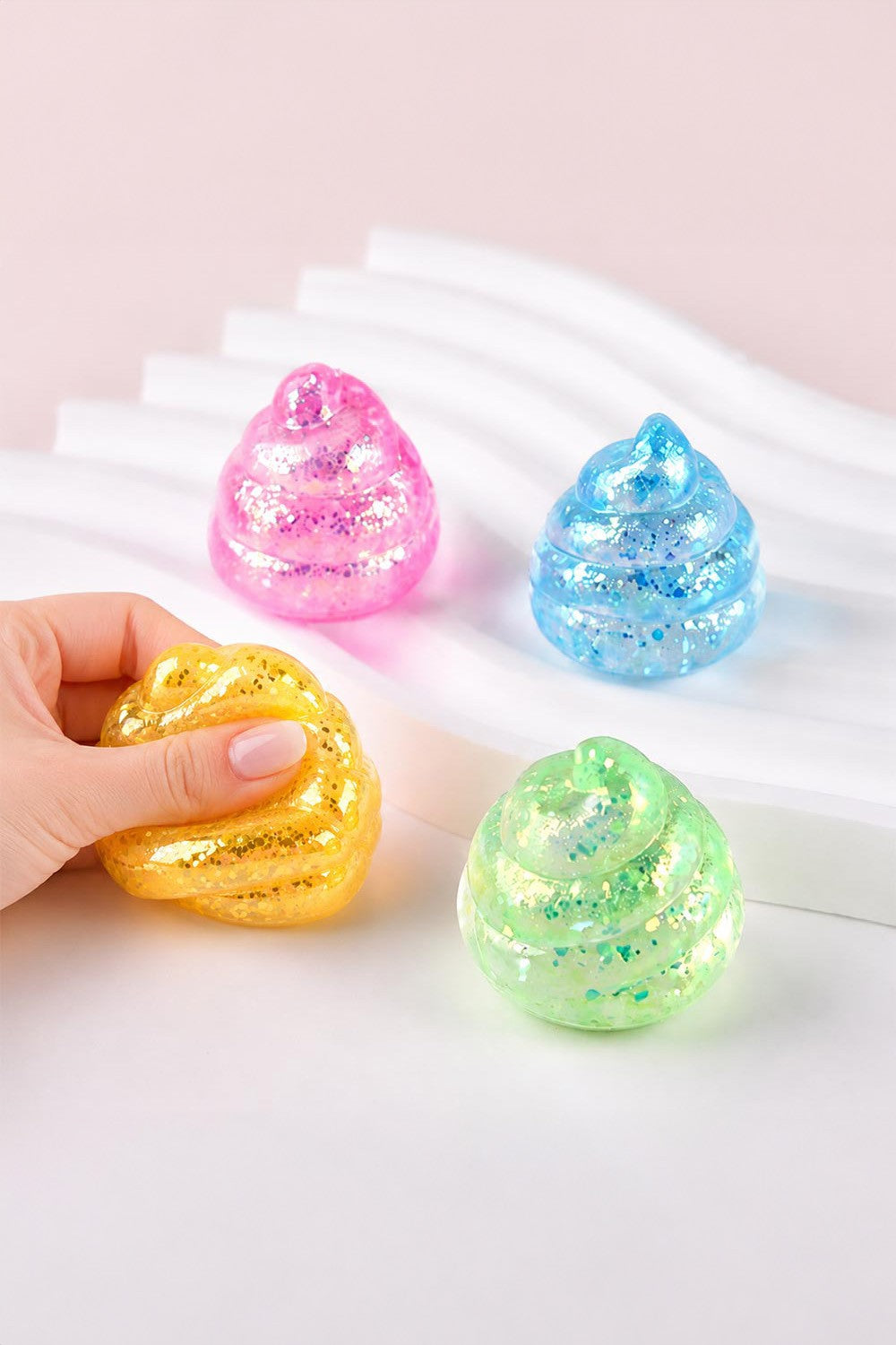 Glitter Swirl Cone Squishy