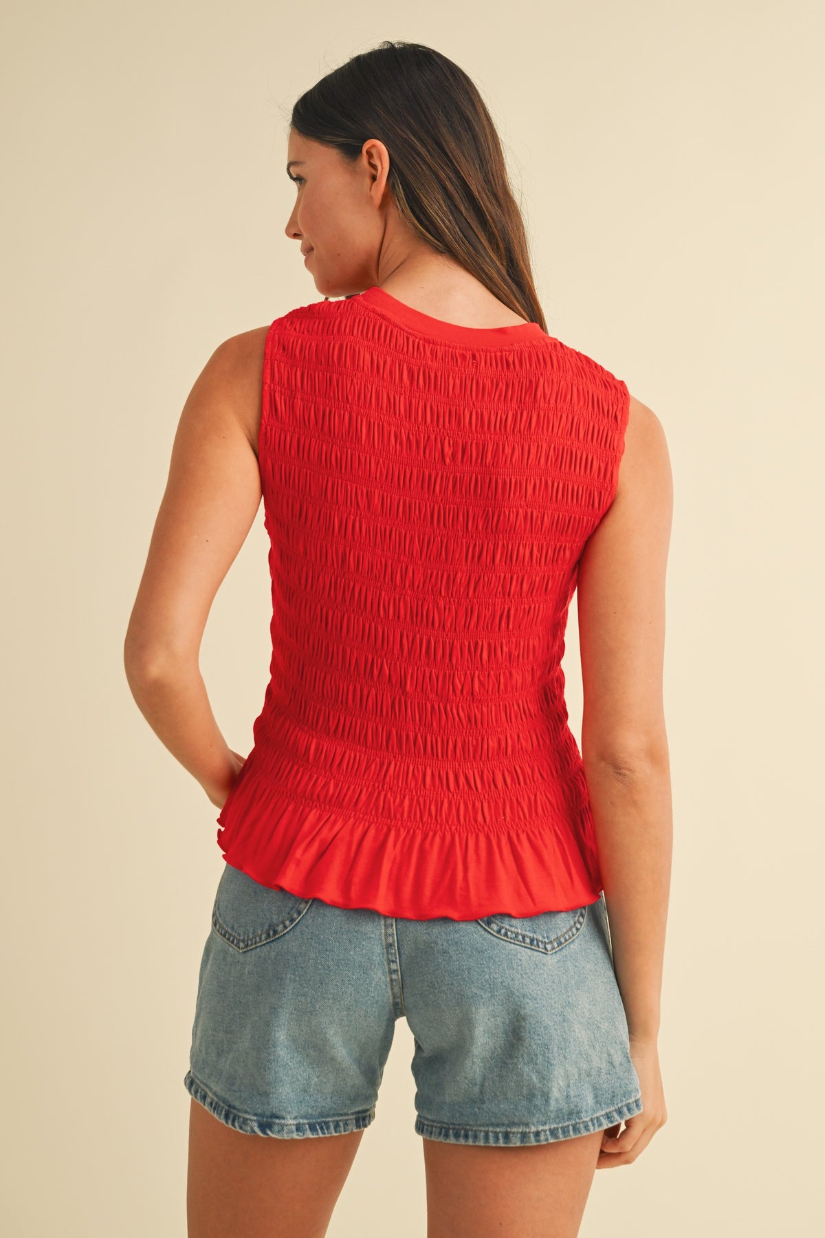 Ruby Ruffle Knit Tank Top