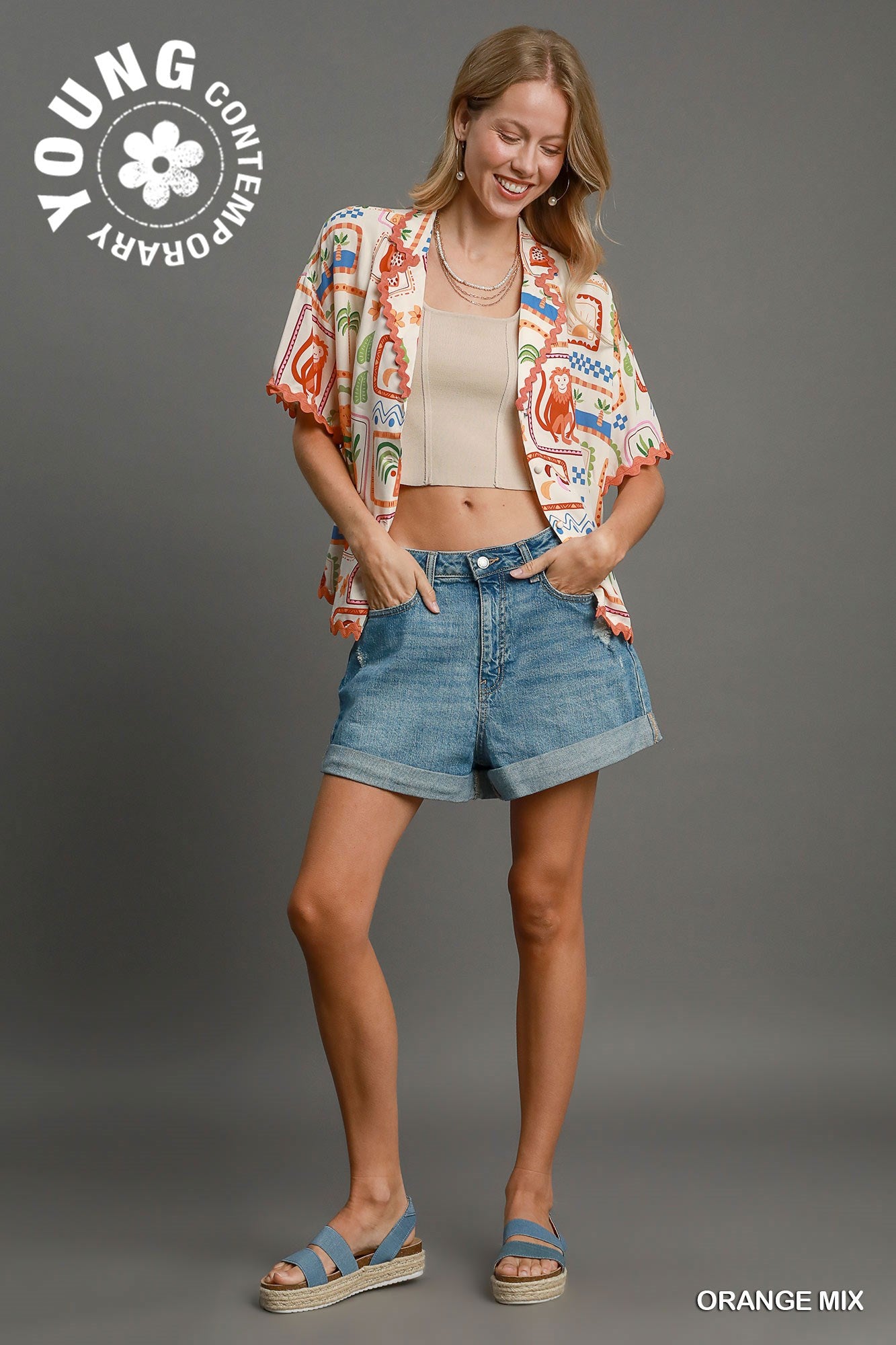 Abstract Tropical Print Shirt