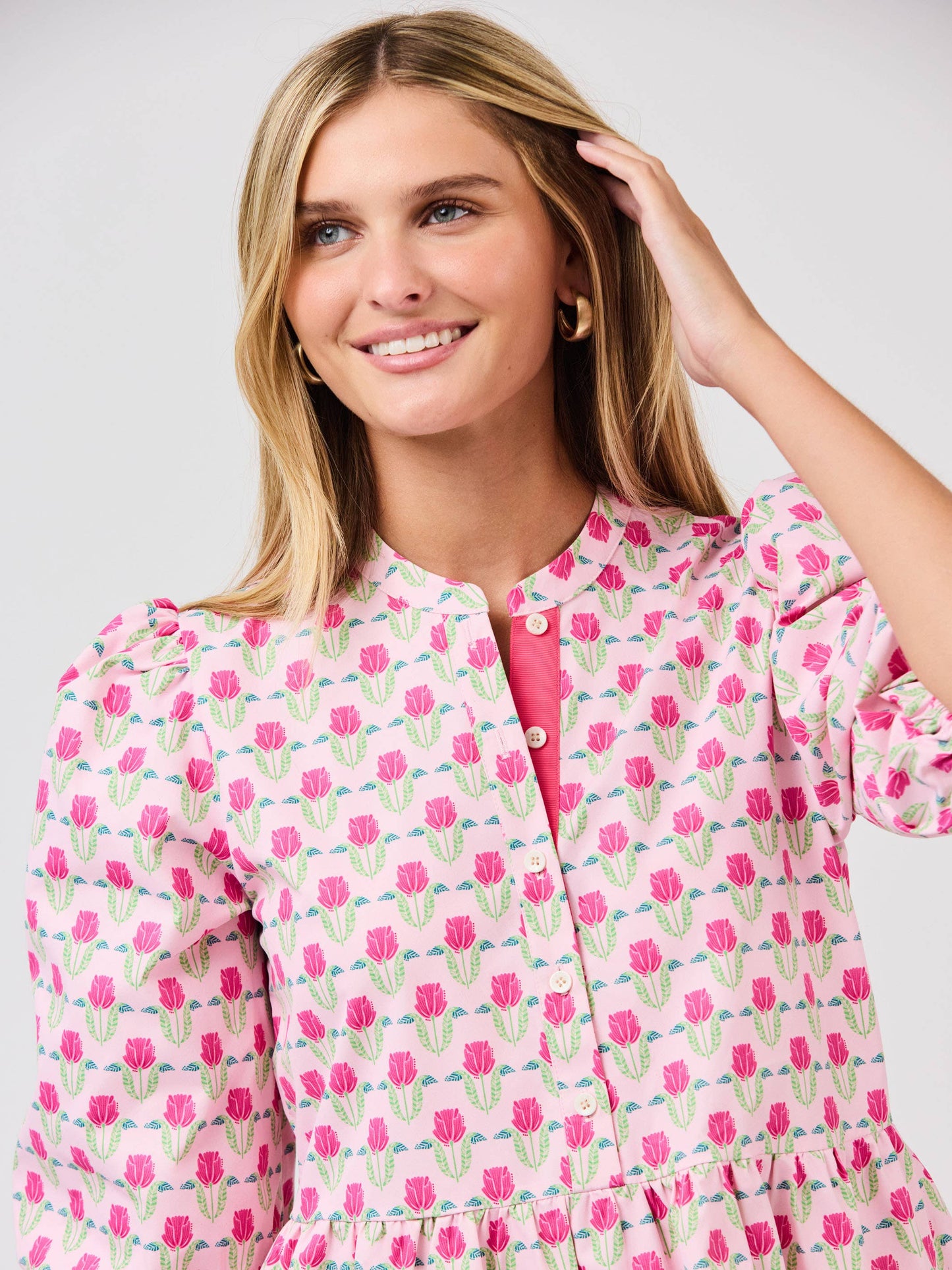 Riley Mini Dress | Flora Fanfare Pink
