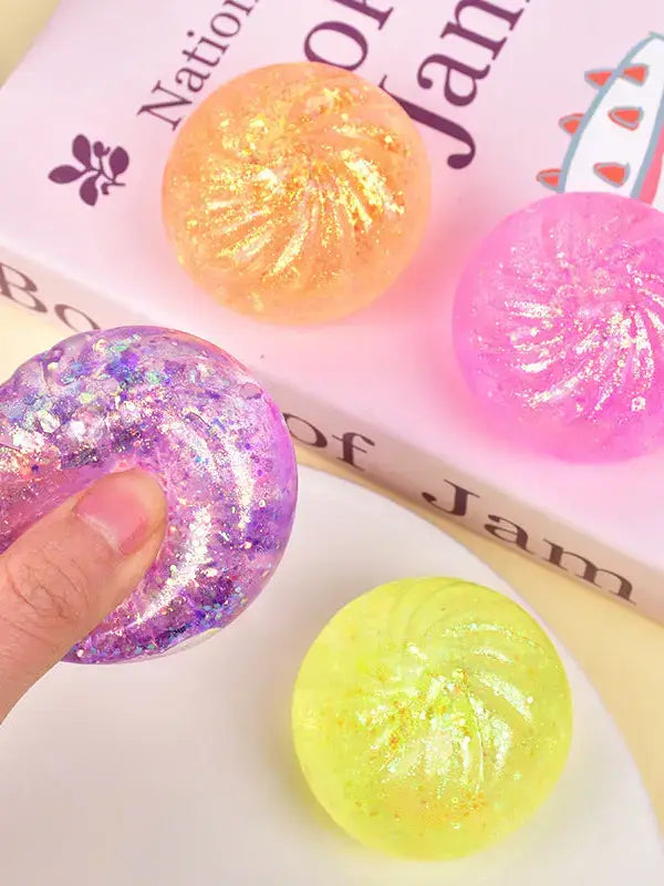 Glitter Dumpling Squishy Stress Relief Toy