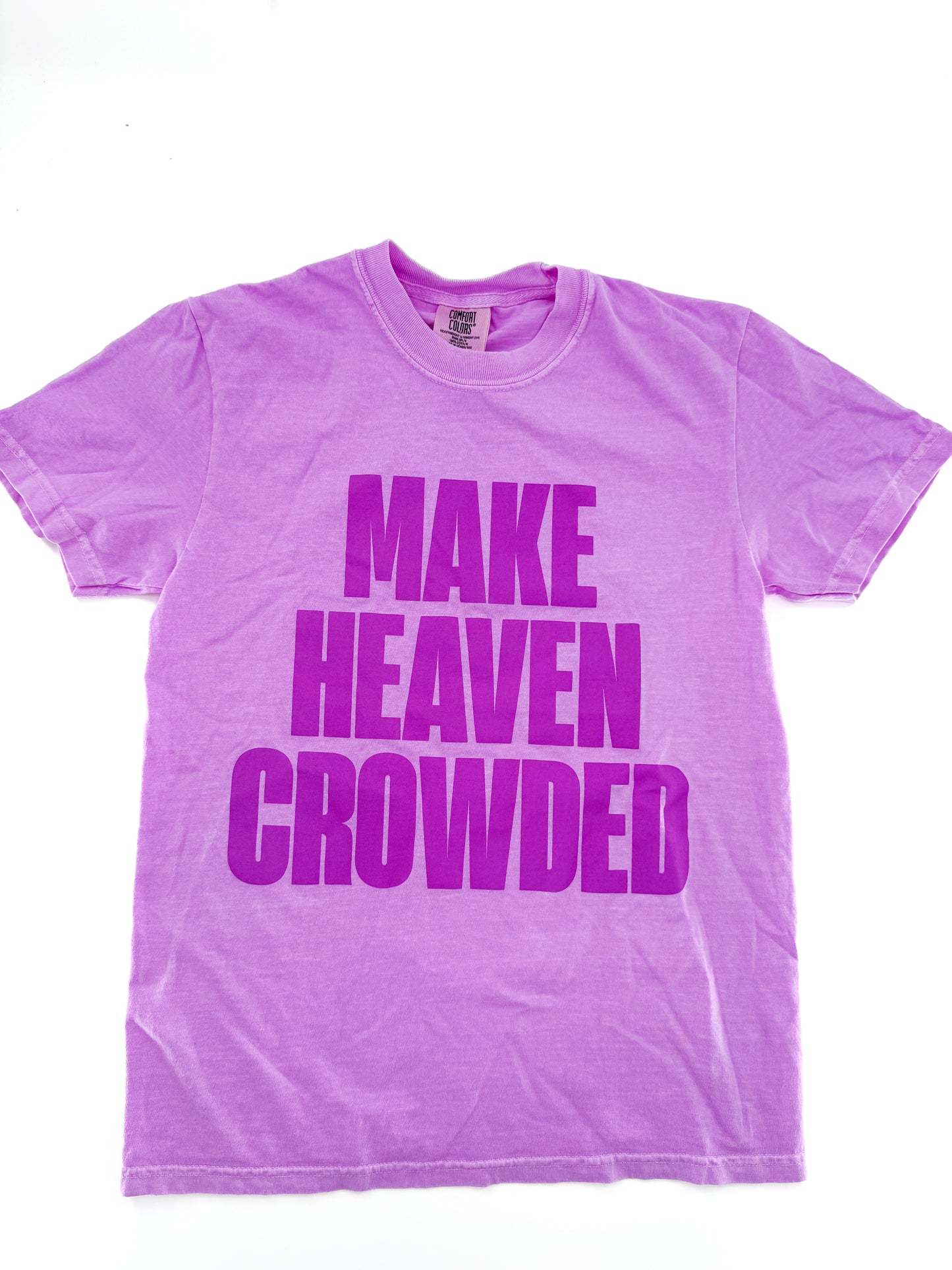 Make Heaven Crowded Tee- Violet print