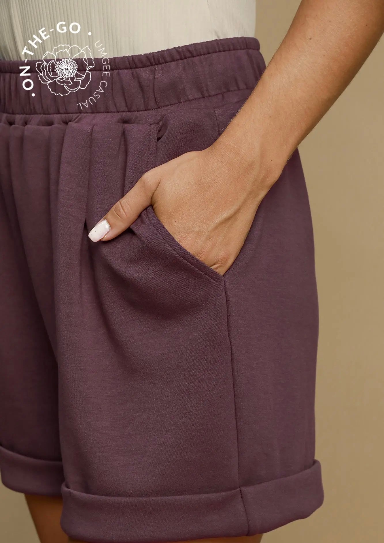 Plum Luxeknit Shorts