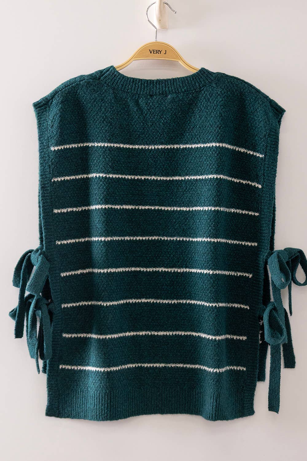 Striped Tie Knit Vest