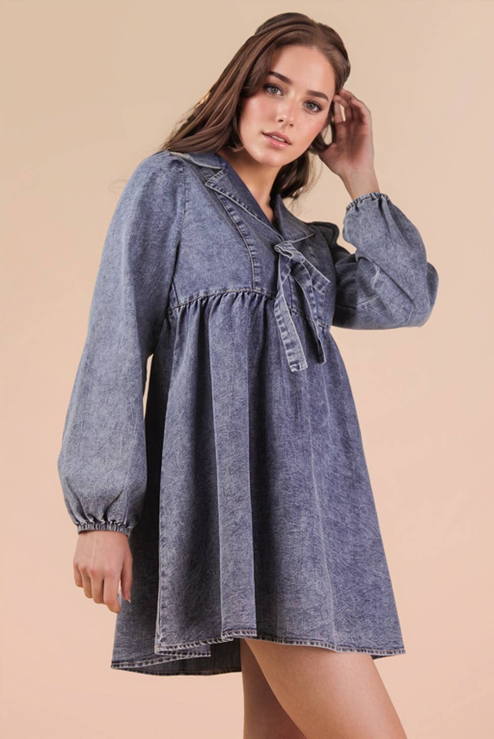 Washed Denim Dress