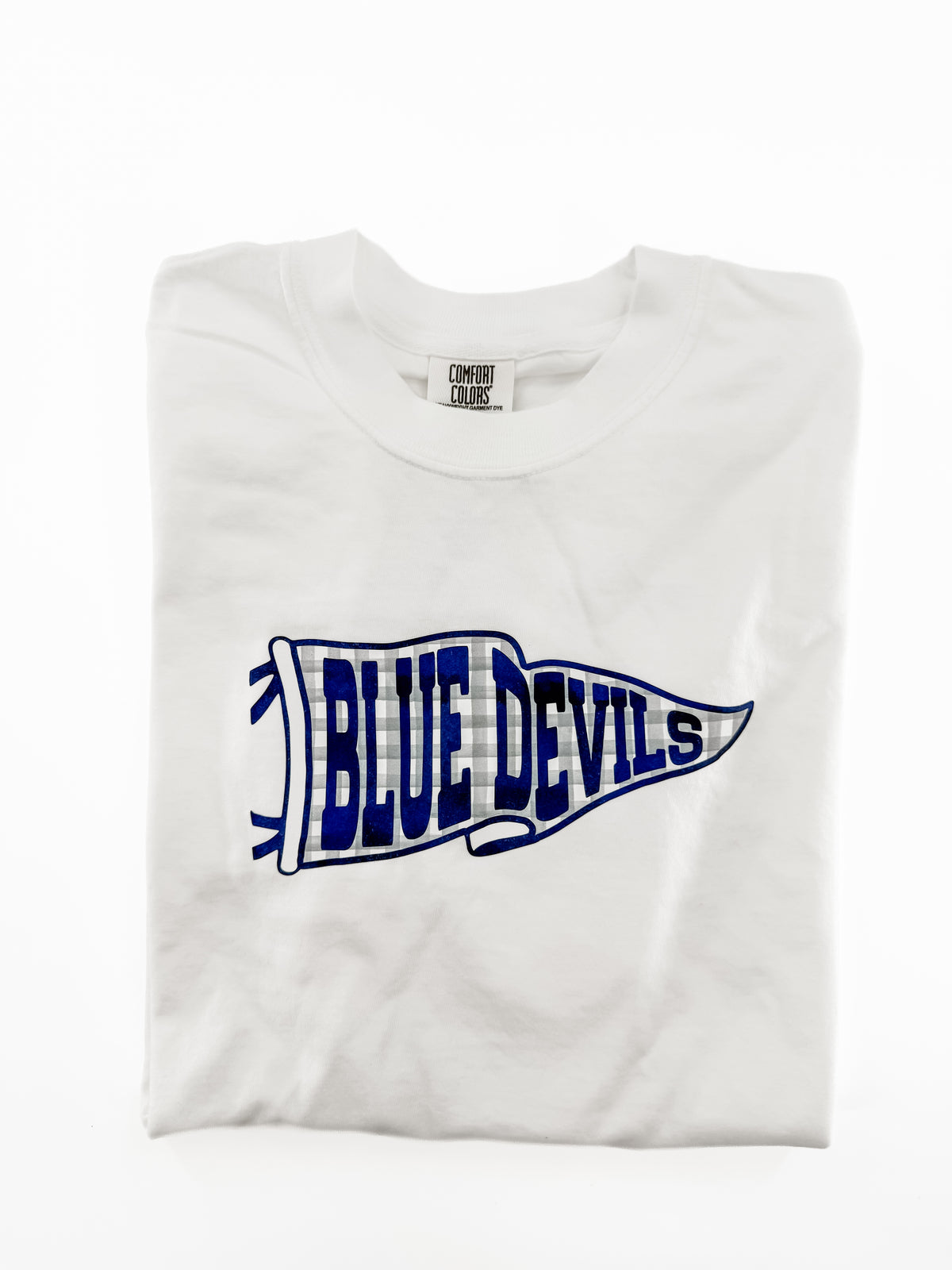 Blue Devils Checkered Pennant Tee