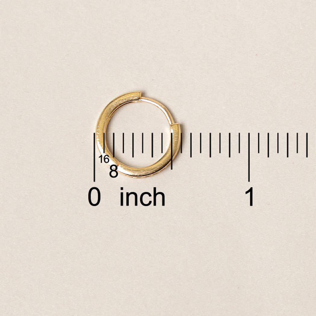 14K Gold Dipped Cubic Zirconia Hoop Earrings