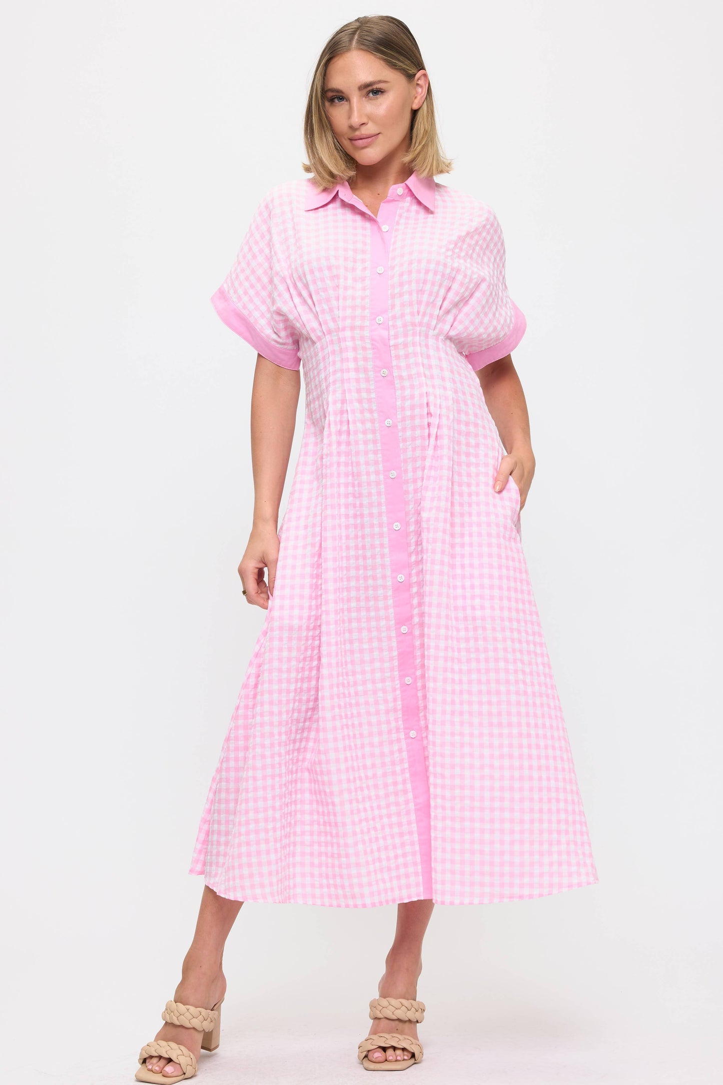 Checkered Midi Dress