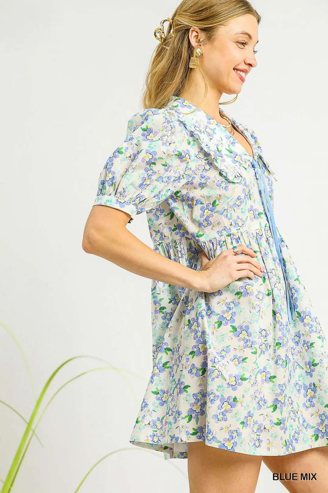 Sweet Bloom Babydoll Mini Dress
