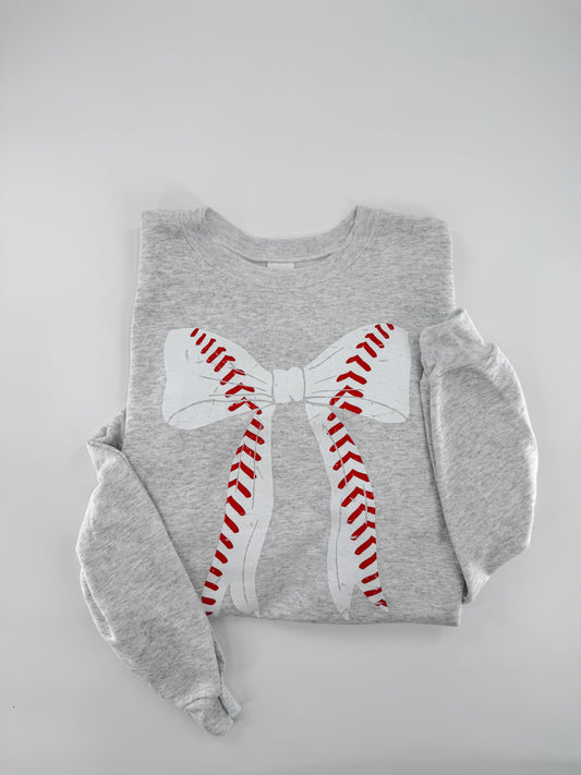 Baseball Bow Sweatshirt