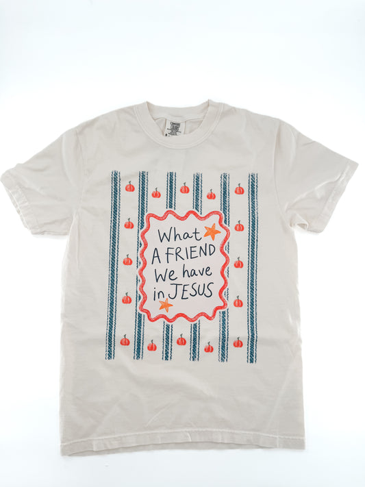 What a Friend We Have in Jesus Pumpkin Design Tee