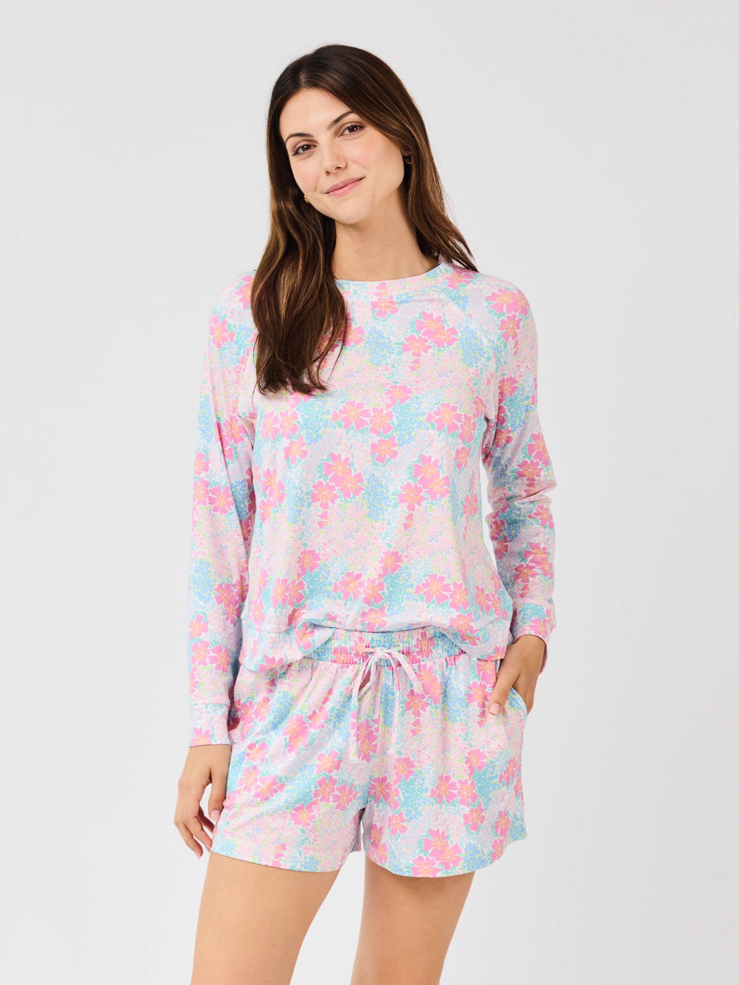 Women's Annie Pajama Shorts Set | Primrose Path Multi