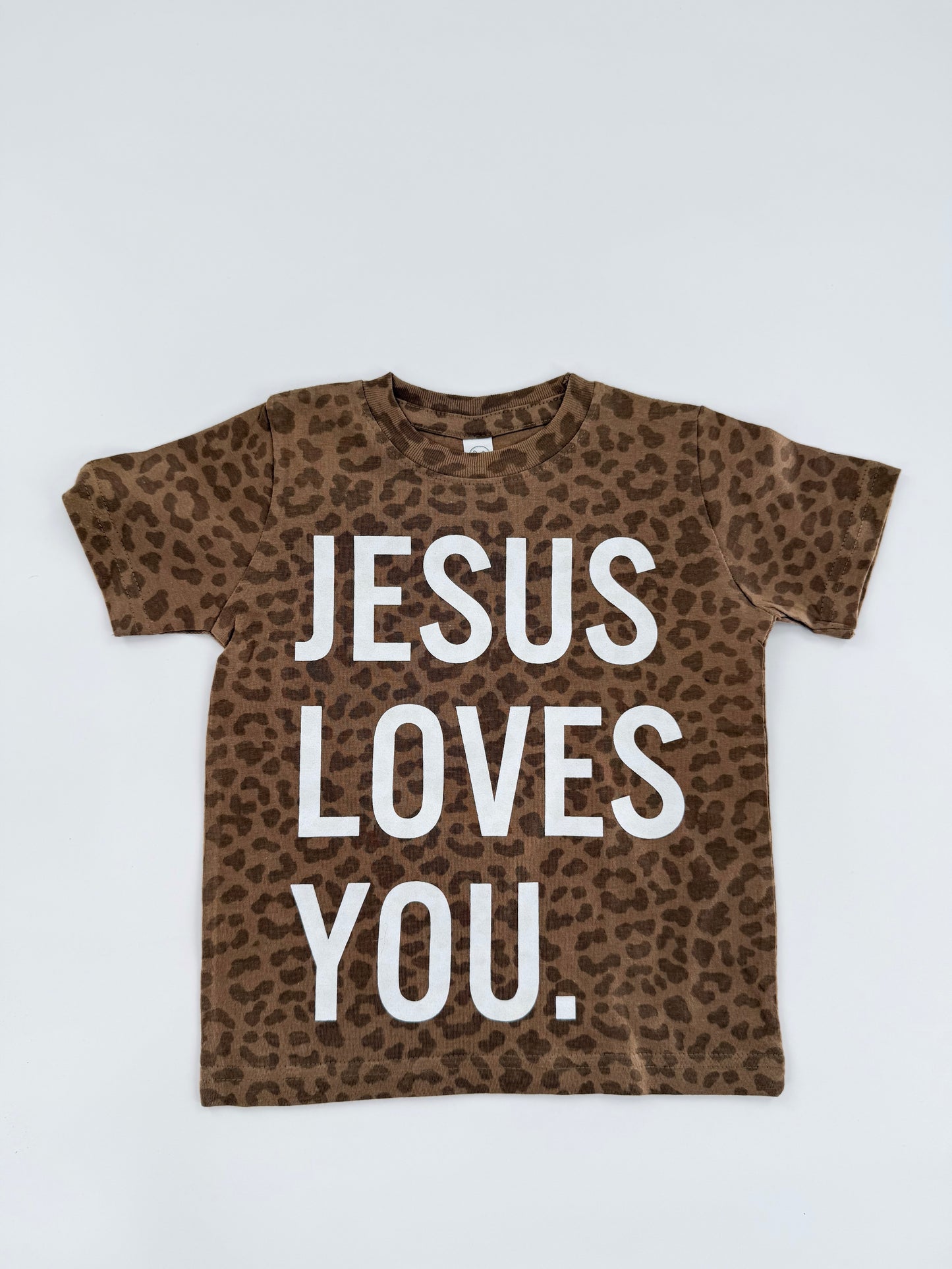 Kids - JESUS LOVES YOU. Leopard Tee