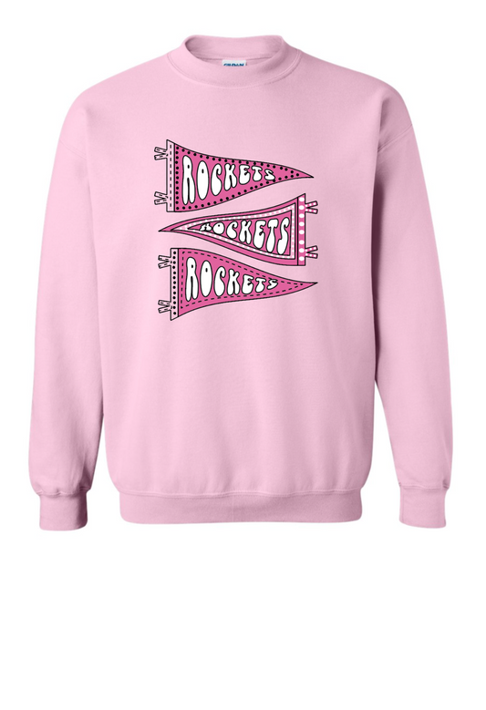 Rockets Pink Banner Sweatshirt