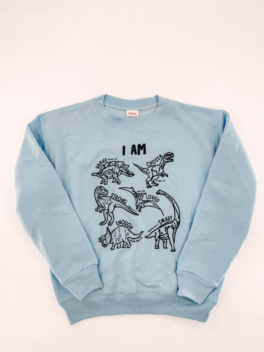 Boys - God Says I Am Sweatshirt (Dinosaur)￼