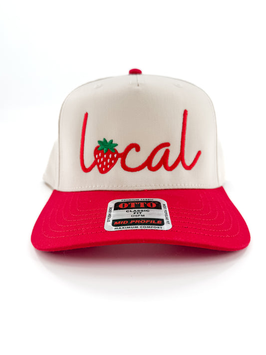 Local Strawberry Embroidered Hat