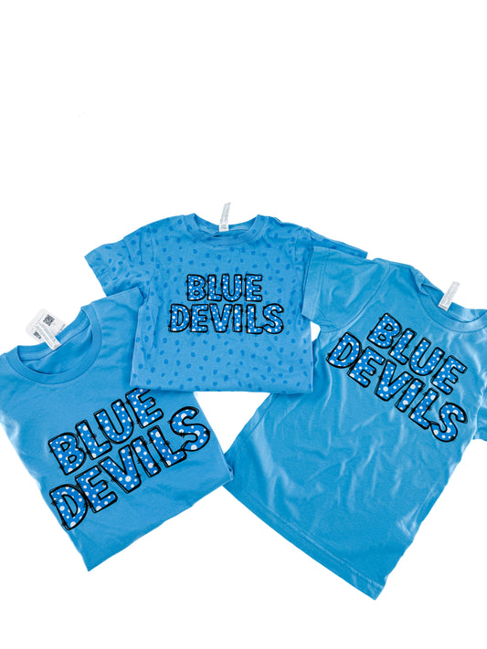Kids -Blue Devils Polka Dot Tee DTF