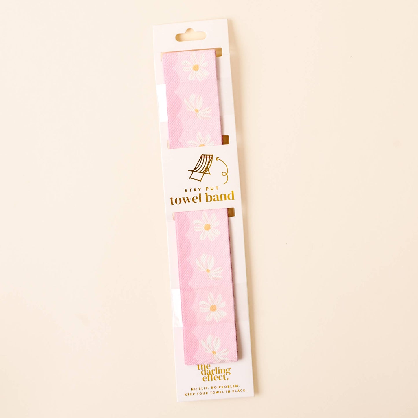 Stay-Put Towel Band-Scalloped Floral Pink