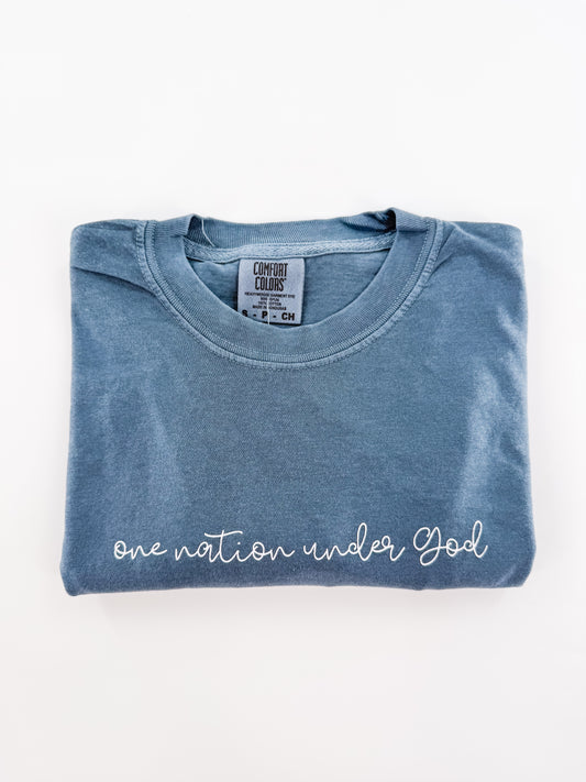 One Nation Under God- Script Tee