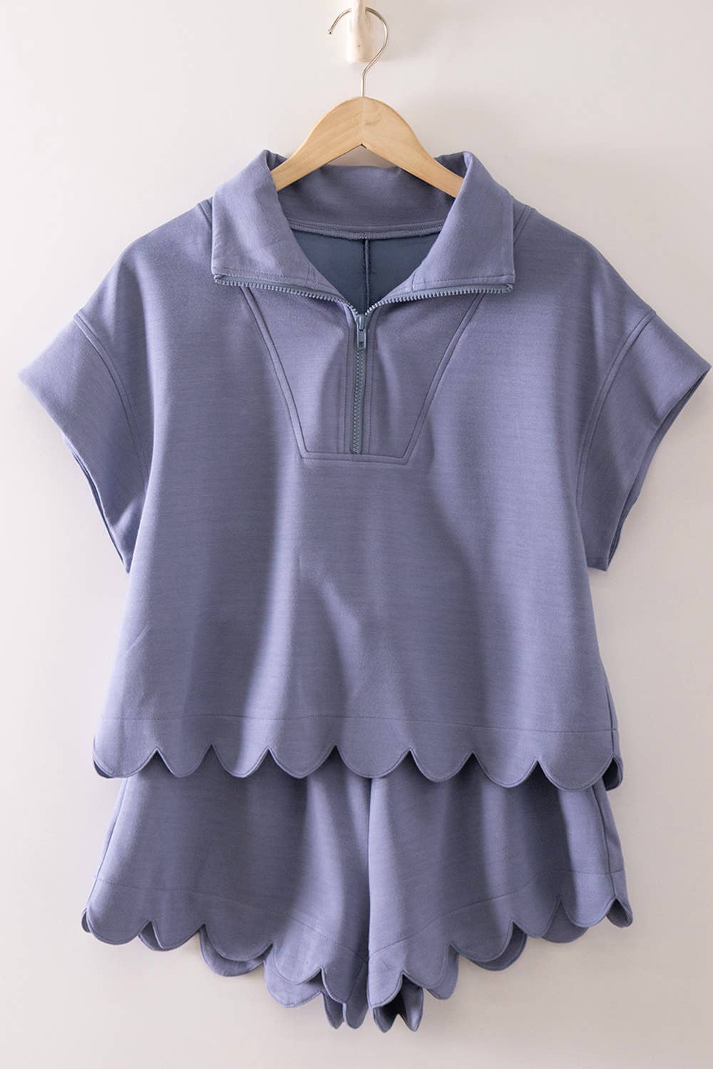 Scallop Shorts Set