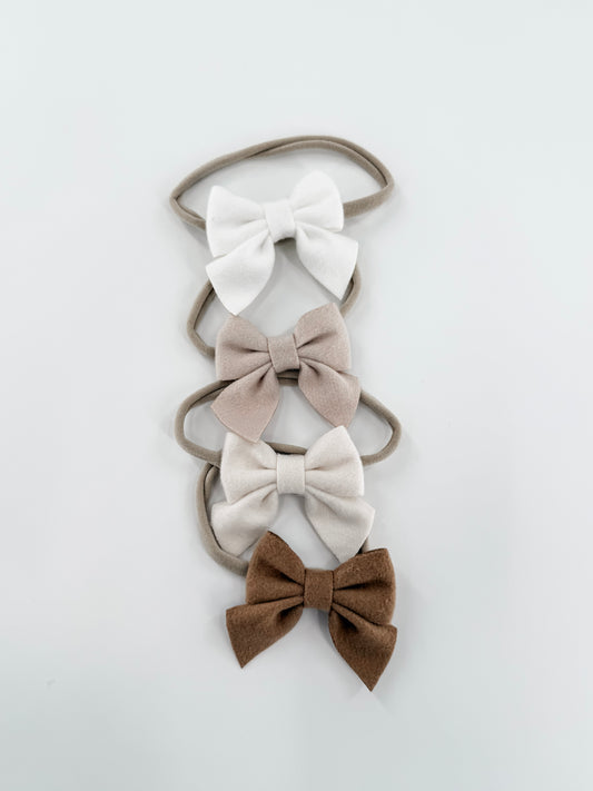 Neutral Baby Bow Thin Headband