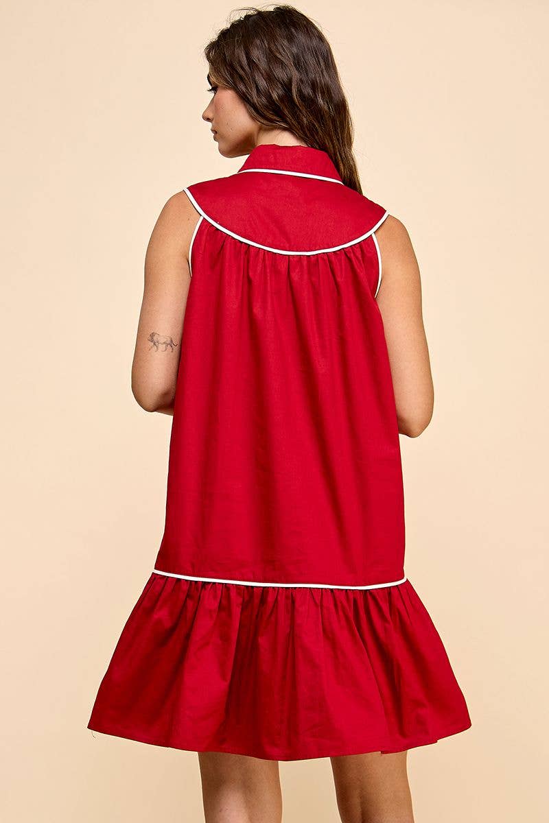 CD04584-Collared Shirt Dress