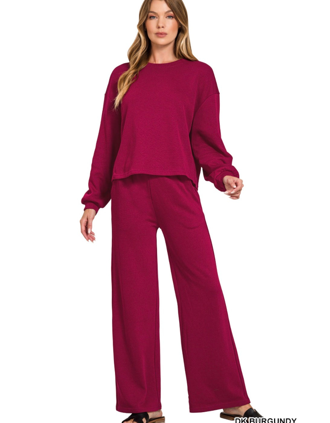 French Rib Pullover & Pants Set
