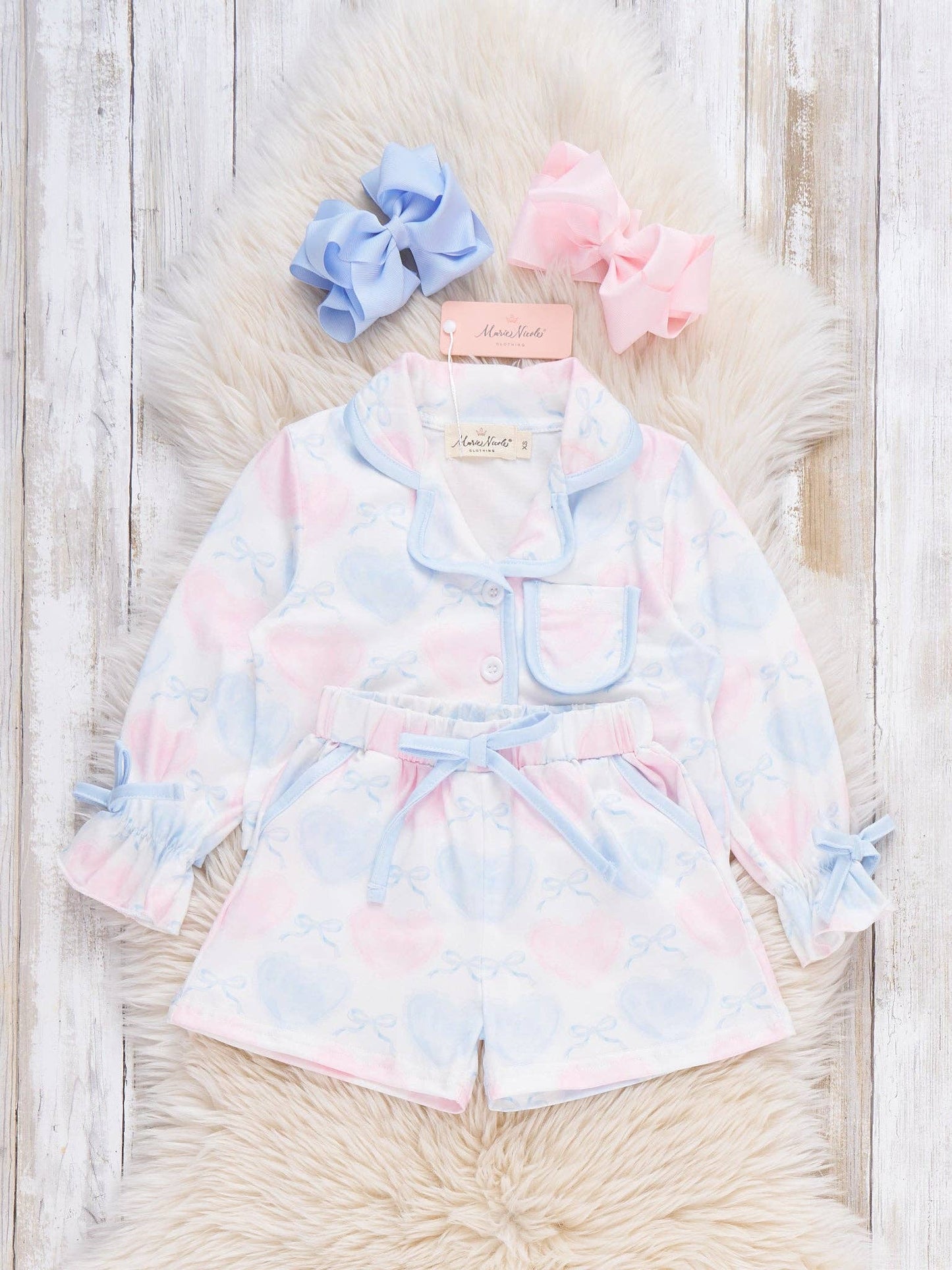 Dreamy Hearts Cropped Pajamas
