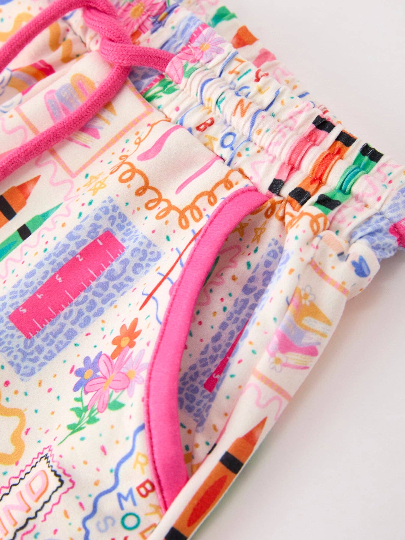 Girls Back to School Print Short Set