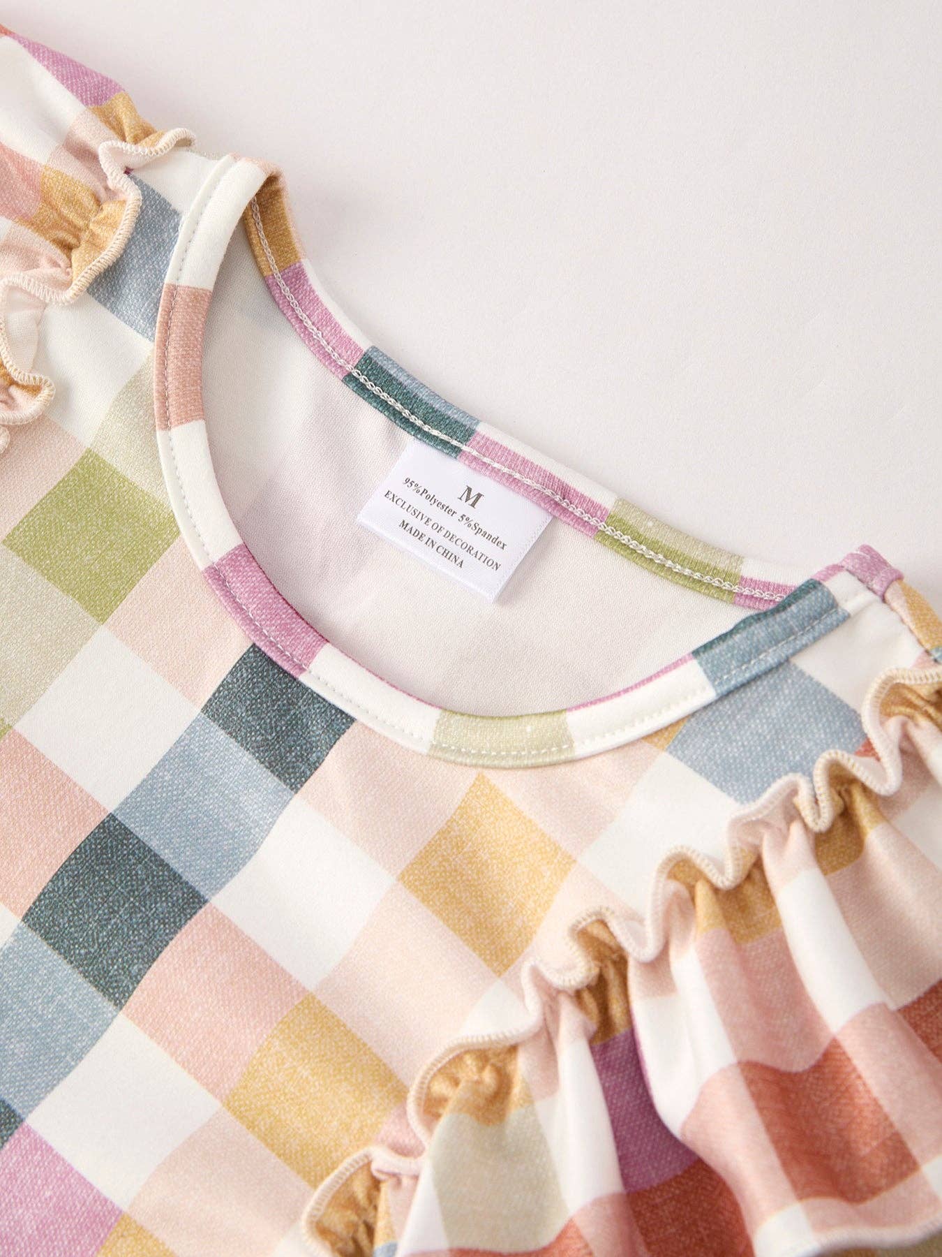 Girls Plaid Long Sleeve Dress