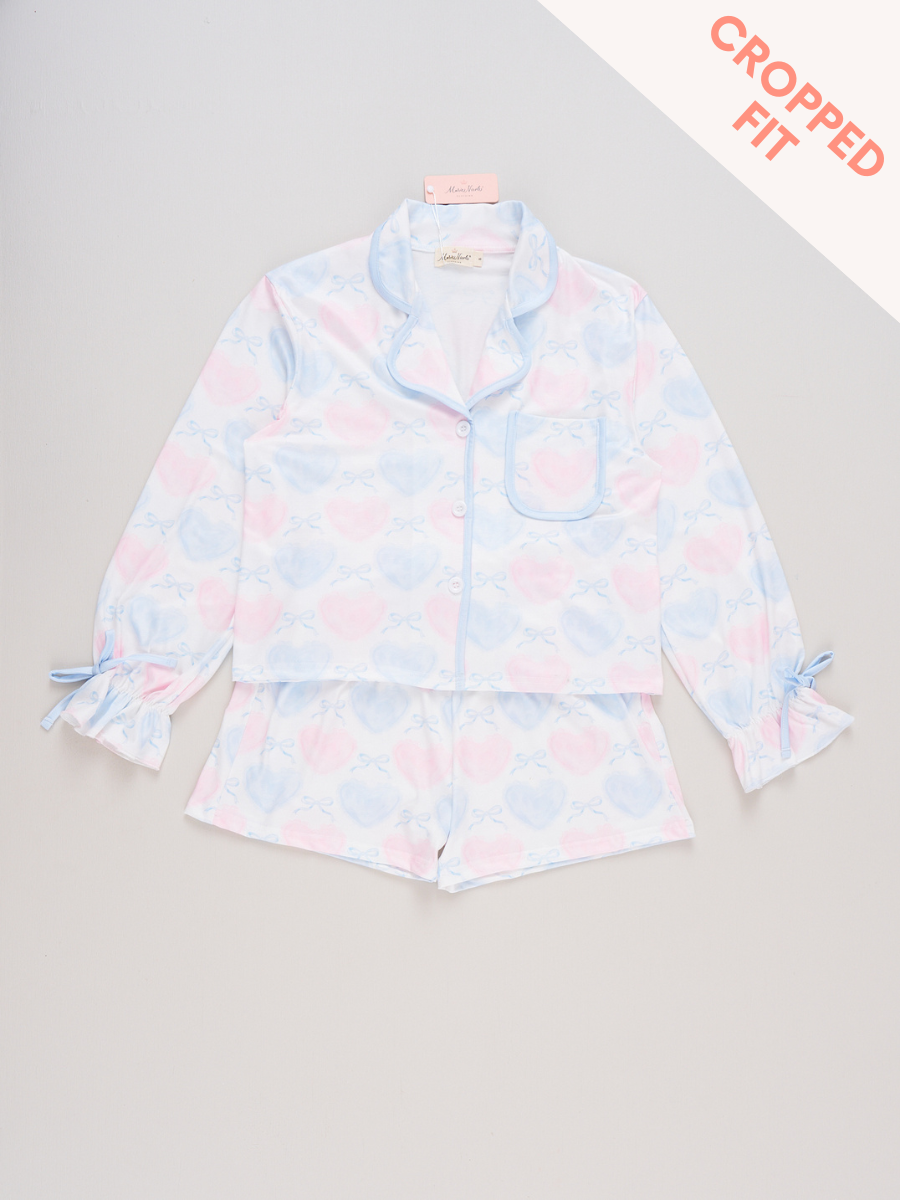 Mom & Me Dreamy Hearts Cropped Pajamas