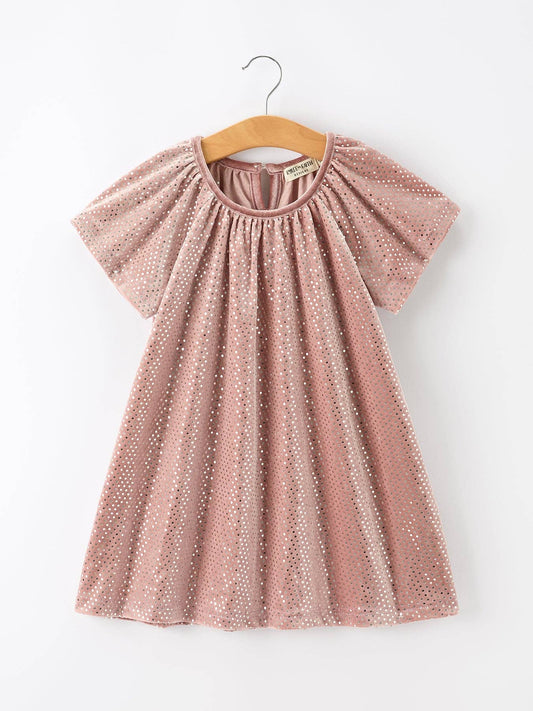Girls Velvet Sparkle Dress