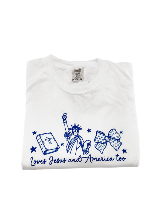 Loves Jesus and America Tee