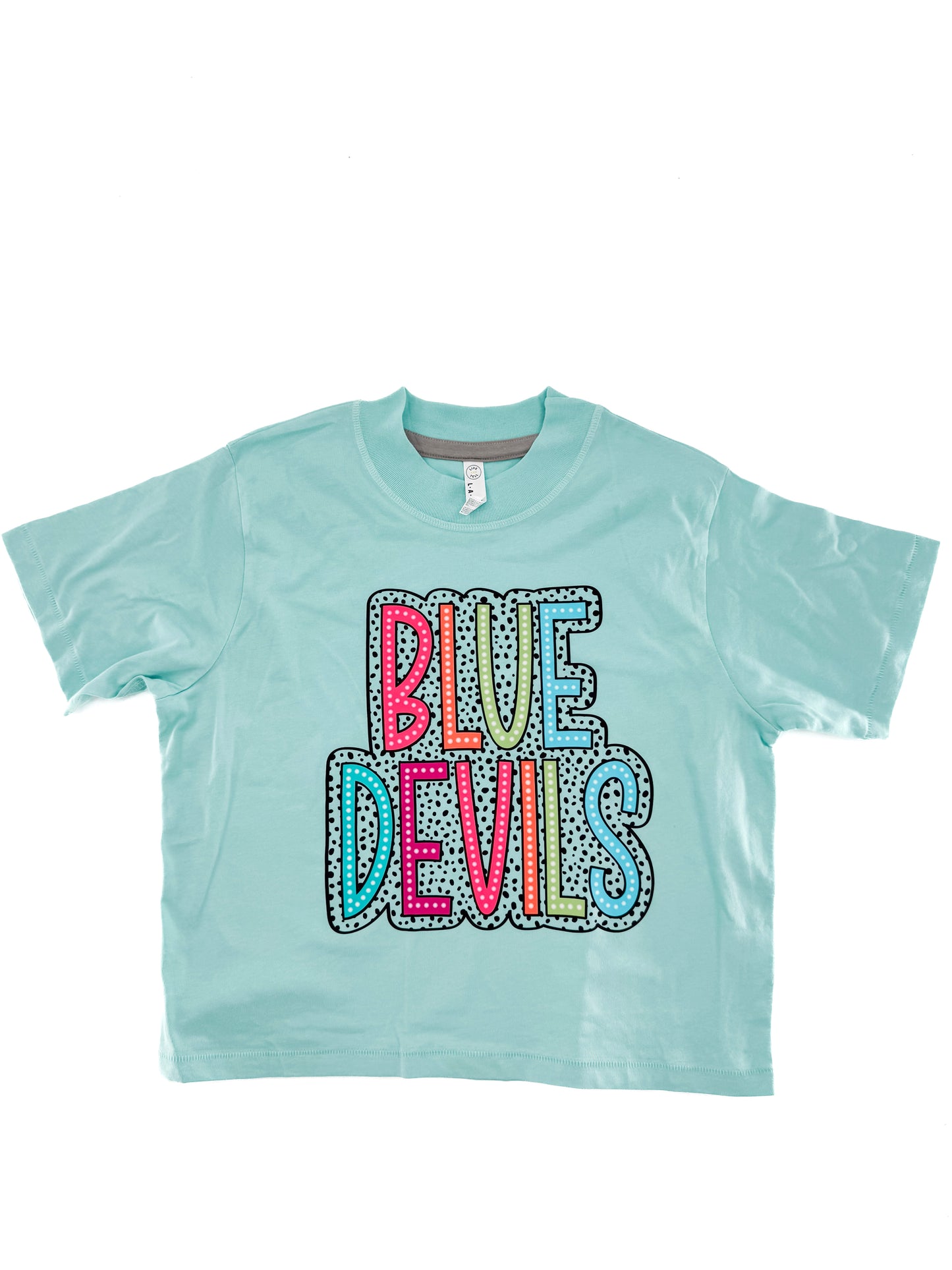 Blue Devils Neon Polka Dot Crop