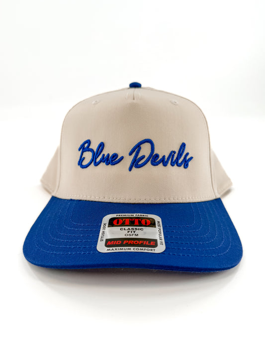 Blue Devils Script 3-D Embroidered Hat