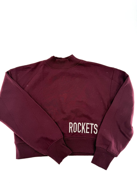 Rockets Embroidered Cropped Sweatshirt