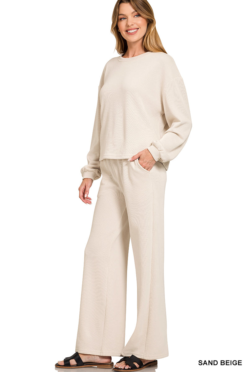 French Rib Pullover & Pants Set