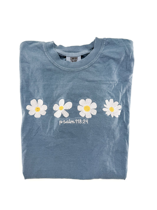 Psalm 118:24 Embroidered Tee