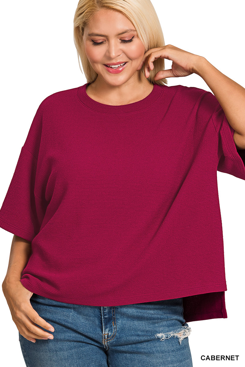 Plus Double Knit Hi-low Top