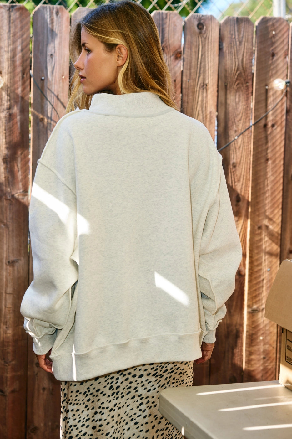 JESUS & GOD IS GOOD Reversible Mock Neck Sweatshirt