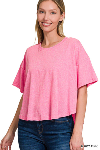 Round Neck Short Sleeve Top