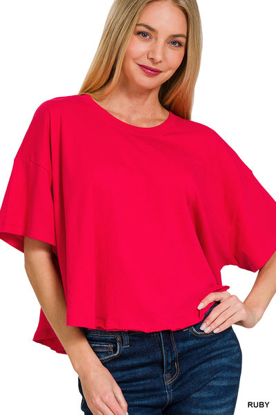 Round Neck Short Sleeve Top