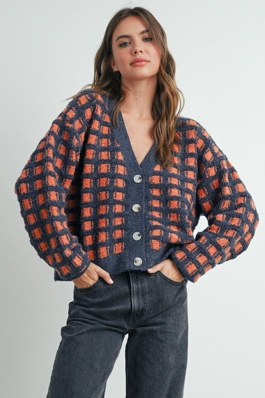 Checkered Cardigan
